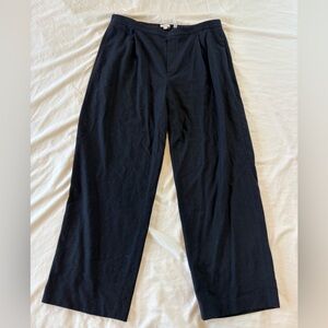 Vince Wool Wide Leg Black Trouser - size XL